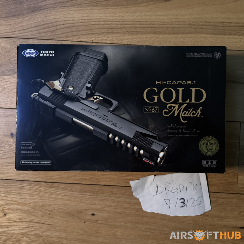 TM Hi-Capa 5.1 Gold Match - Used airsoft equipment