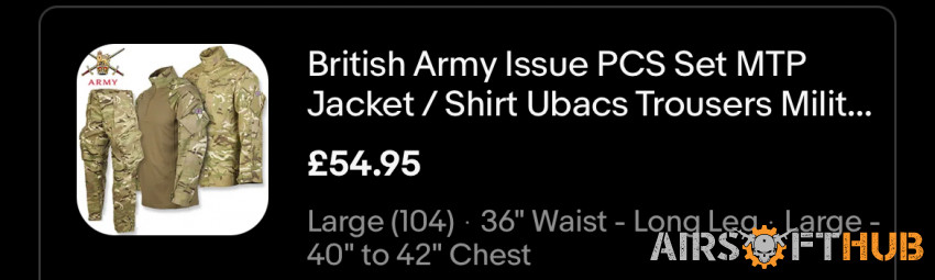 Multicam British Uniform Set - Used airsoft equipment