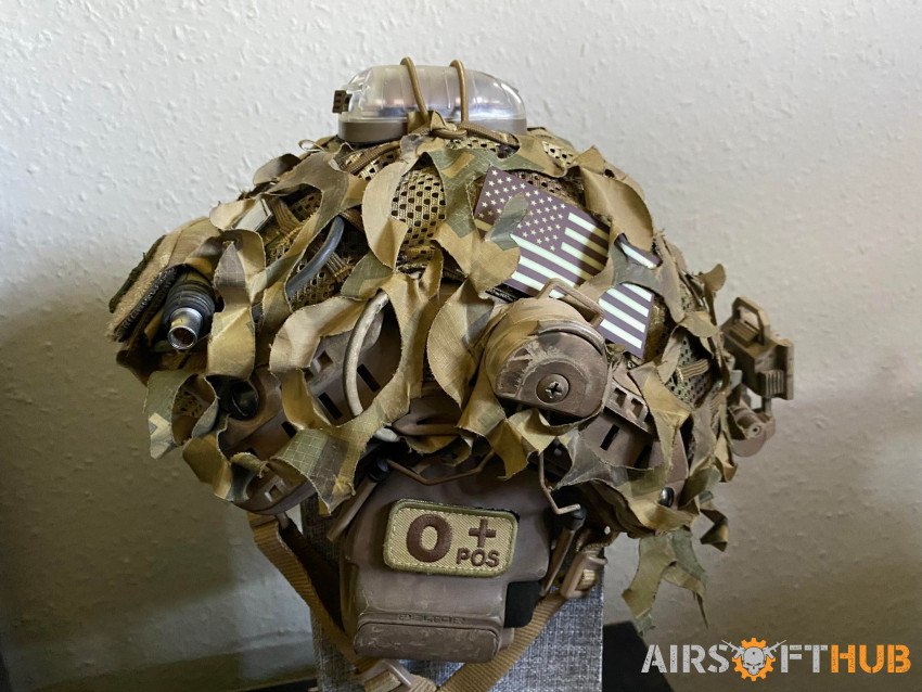 Fully Kitted Out Helmet - Used airsoft equipment