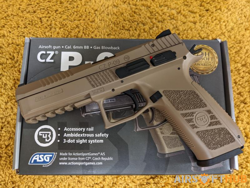 ASG CZ P-09 gbb pistol in Tan - Used airsoft equipment