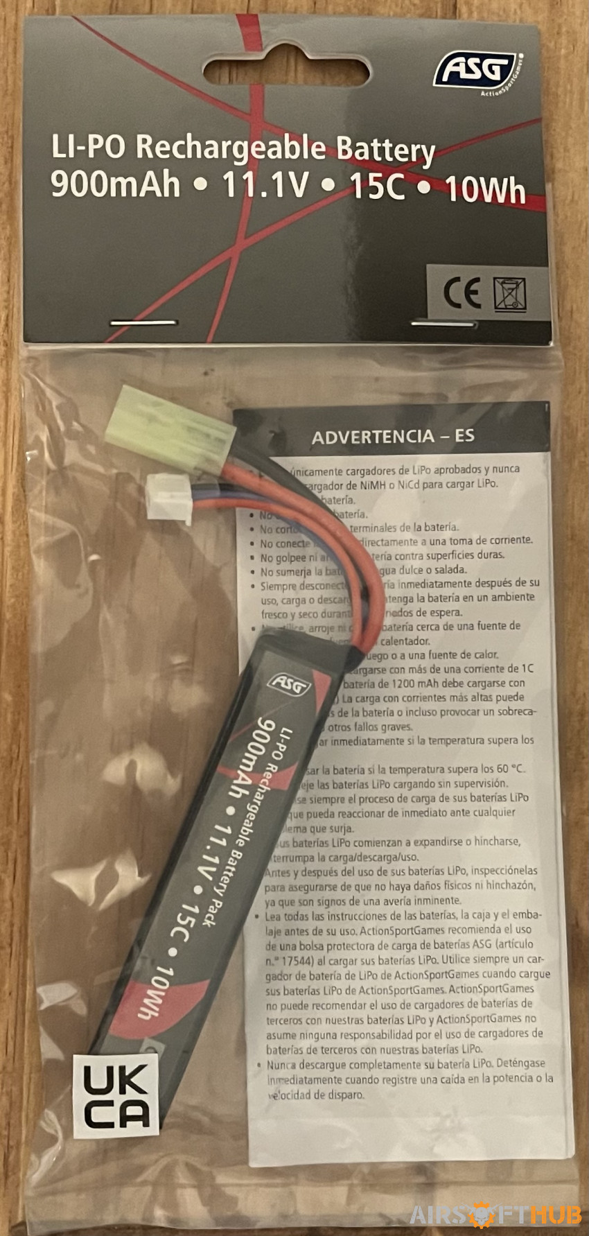 ASG 11.1V 900 mAh LiPo Battery - Used airsoft equipment