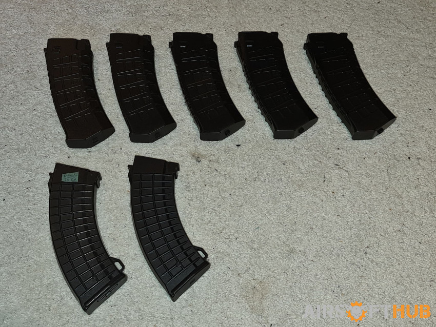 x7 Ak47 AEG Mags - E&L/Cyma - Used airsoft equipment