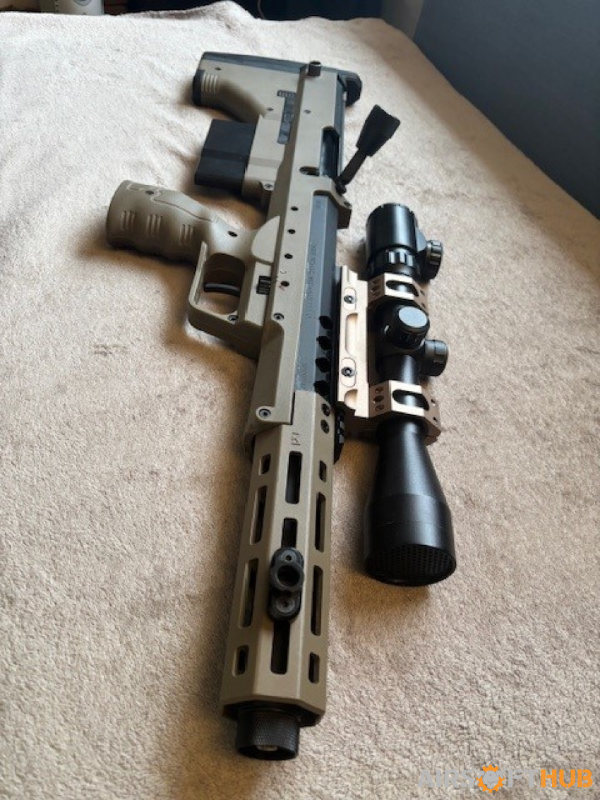 SRS Silver Black sniper riffle - Used airsoft equipment