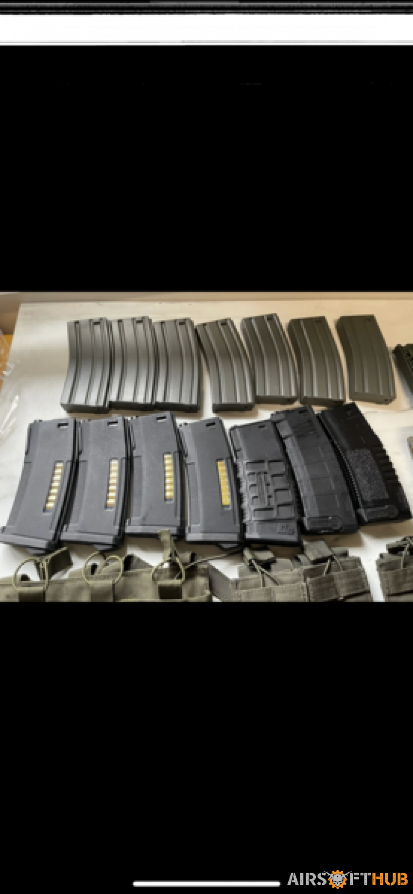 M4 mags and pouches  pts mags - Used airsoft equipment