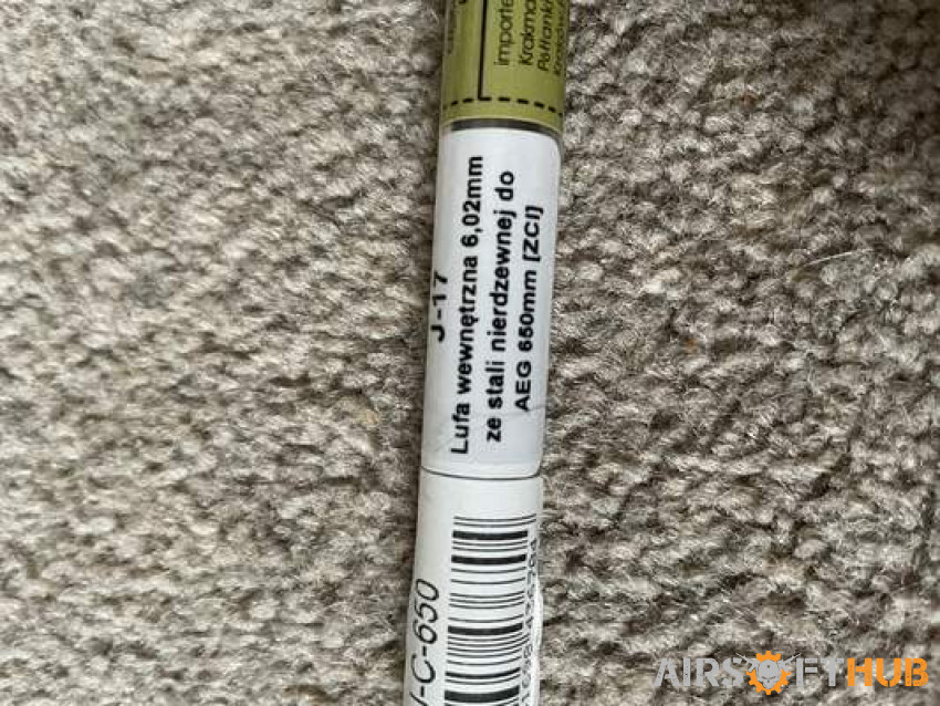 Zci 650mm tbb barrel brand new - Used airsoft equipment