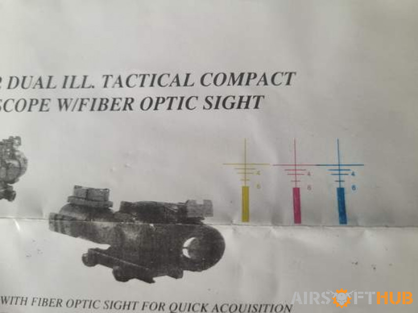 4x32 DUAL ILL TACTICAL SCOPE - Used airsoft equipment