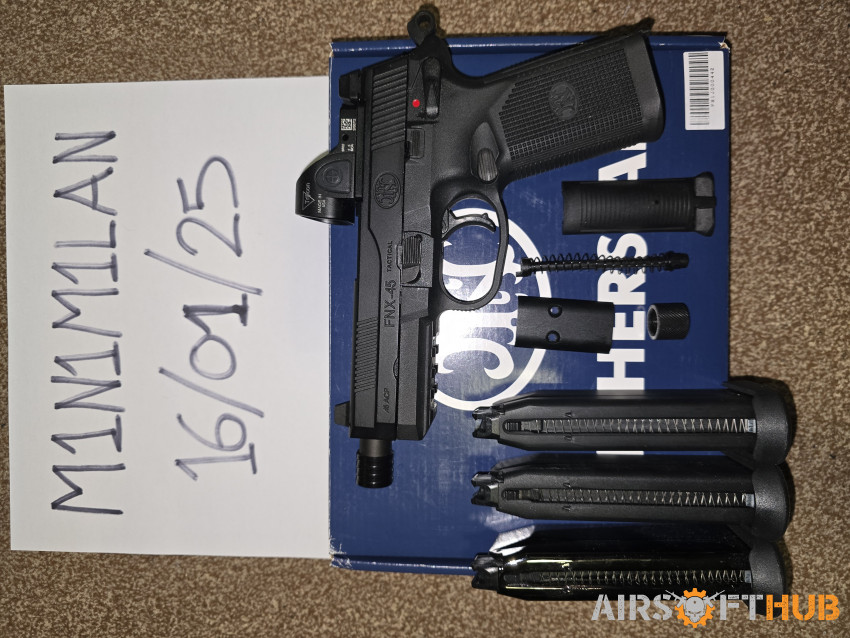 Vfc/cybergun fnx45 + extras - Used airsoft equipment