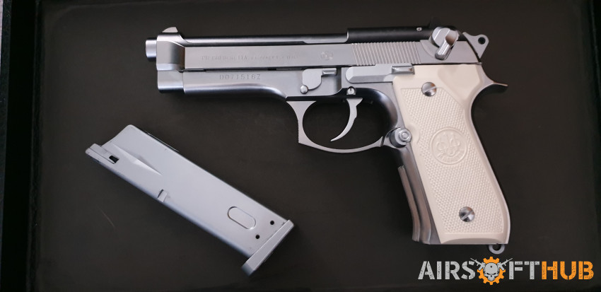 WA BERETTA M92FS SILVER PISTOL - Used airsoft equipment