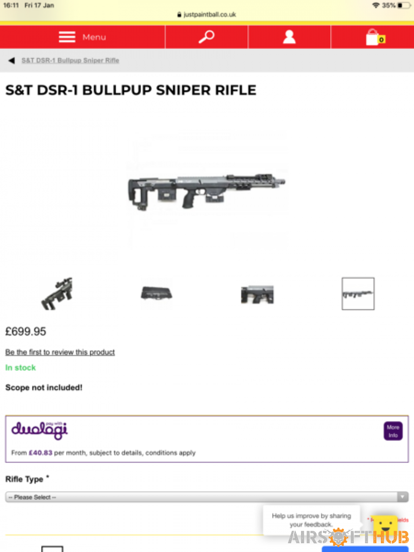 Dsr-1 s&t spring sniper rifle - Used airsoft equipment