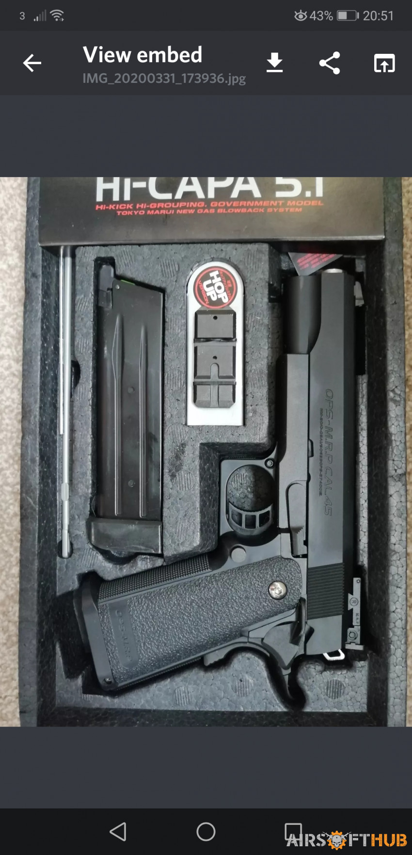 TOKYO MARUI HI CAPPA 5.1 - Used airsoft equipment