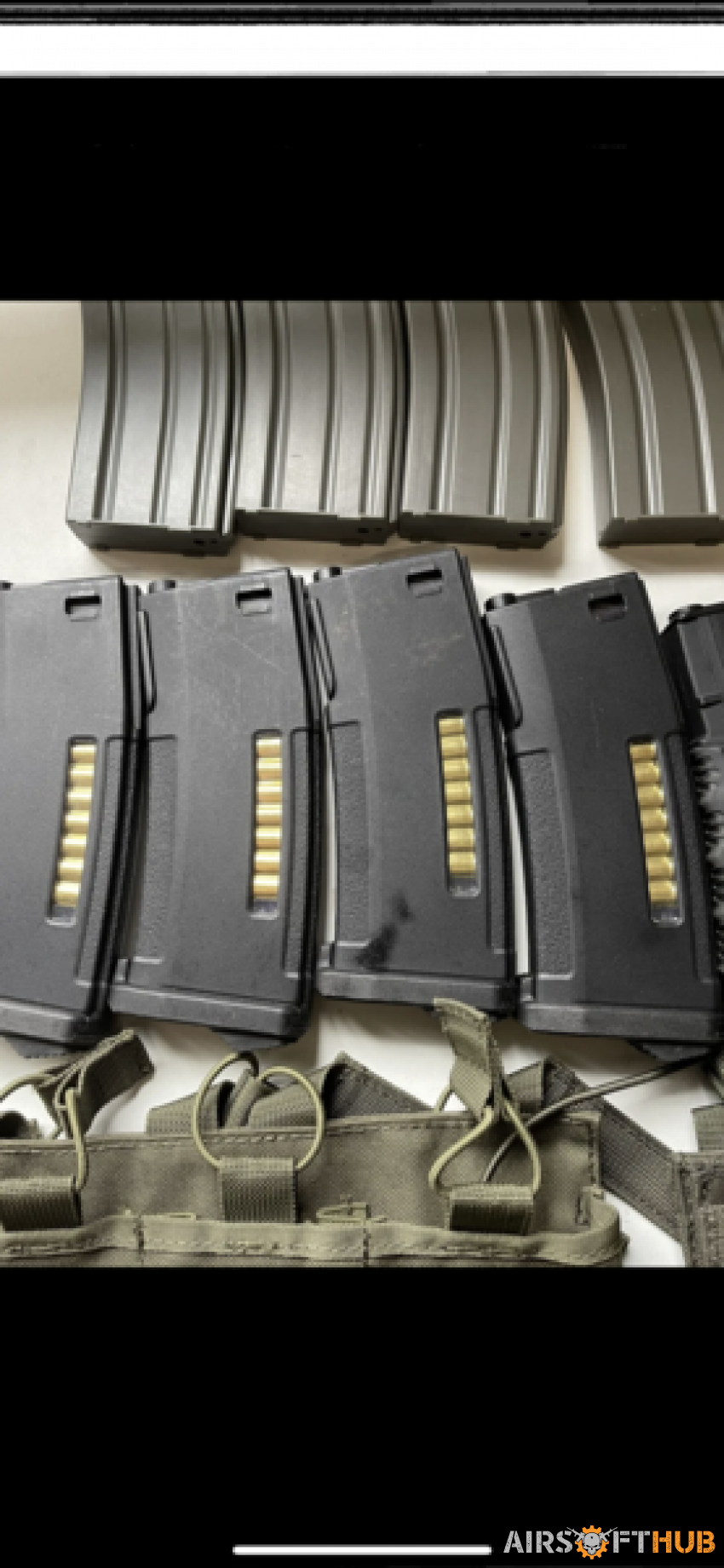 M4 mags and pouches  pts mags - Used airsoft equipment