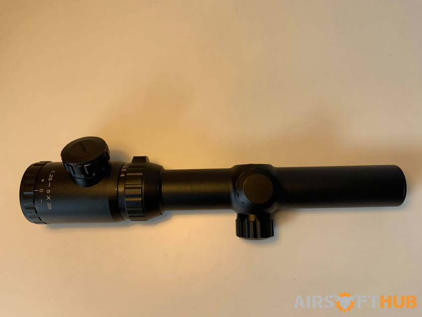 VISIONKING 1.25-5x26mm Scope - Used airsoft equipment