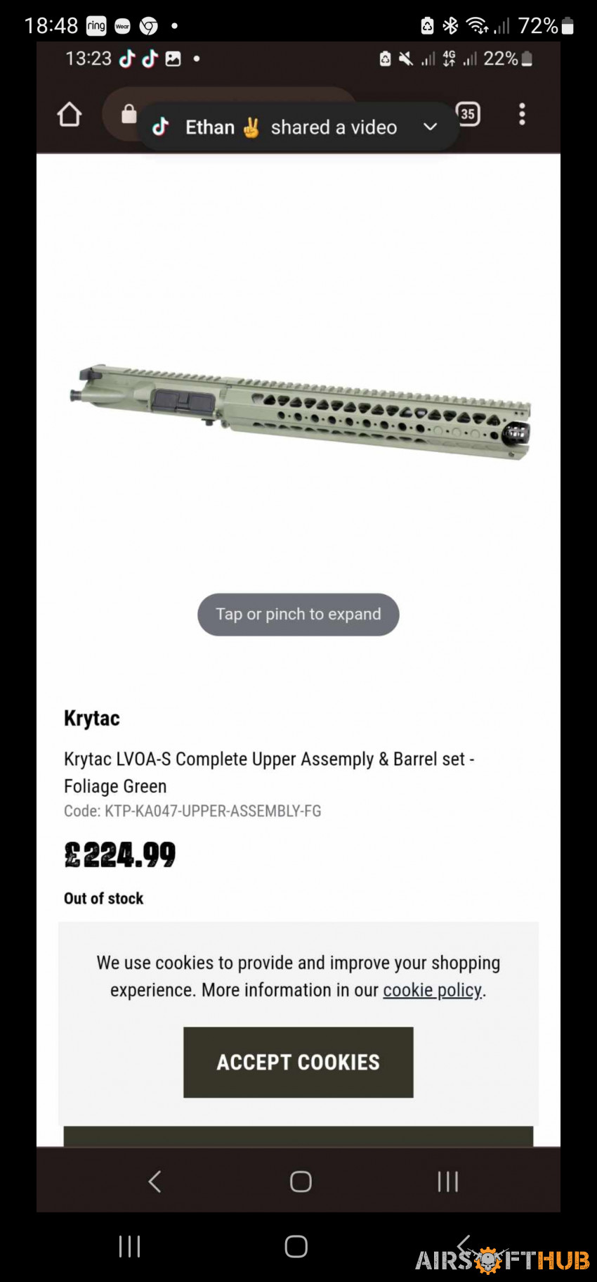 Kriss krytac lmg hpa - Used airsoft equipment