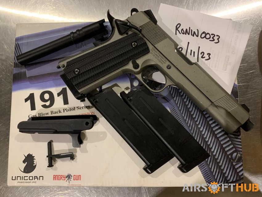 AngryGun Unicorn 1911 MEU - Used airsoft equipment