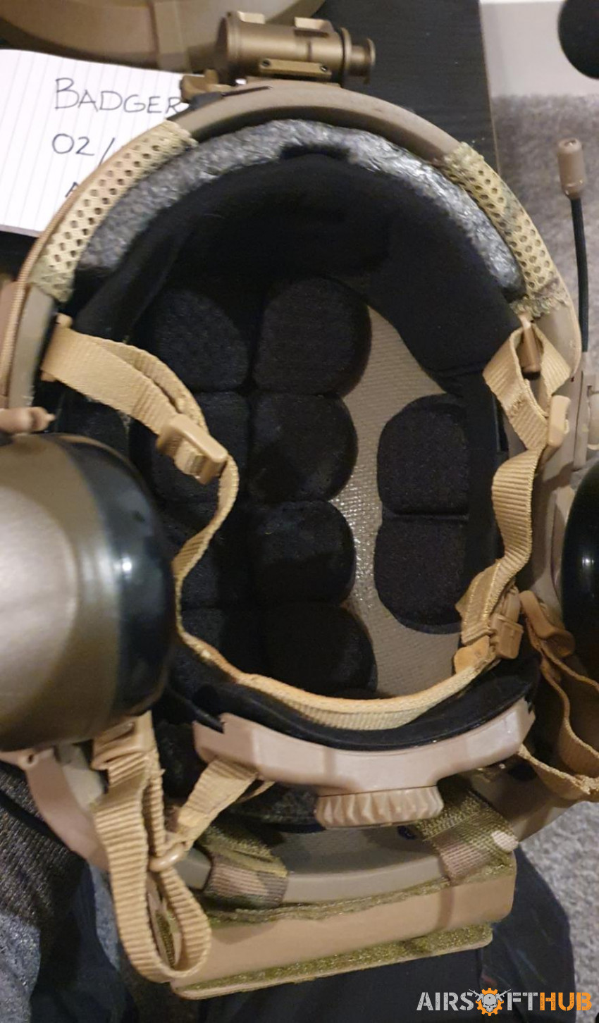 Fully Loaded SAS Style Helmet - Used airsoft equipment