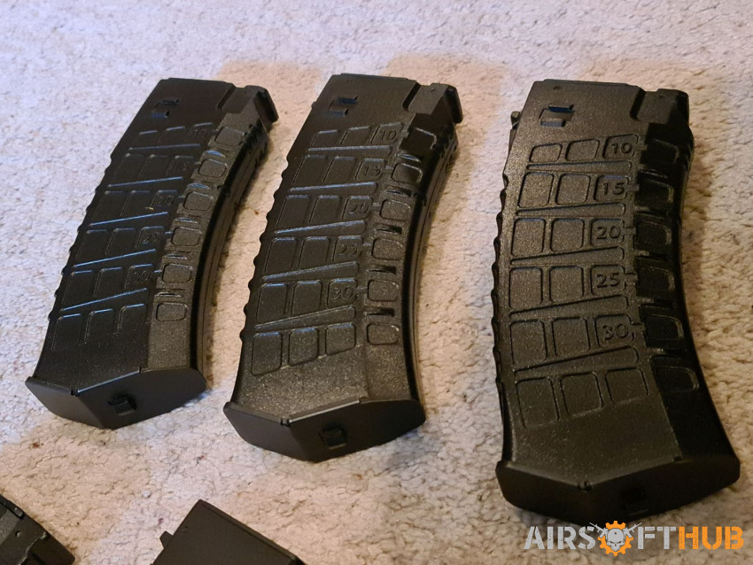 7x AK47 AEG Mag Bundle - Used airsoft equipment