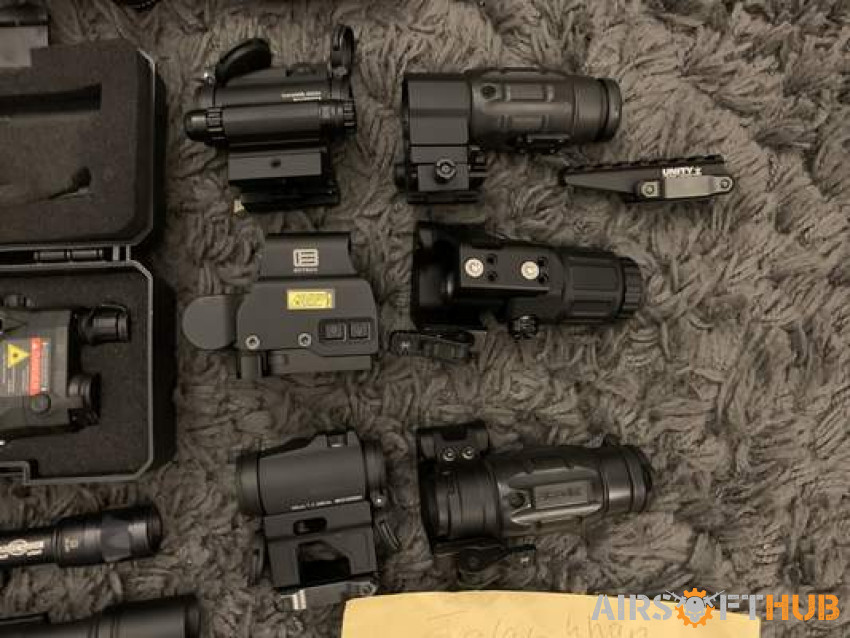 Bunch of optics and torches - Used airsoft equipment