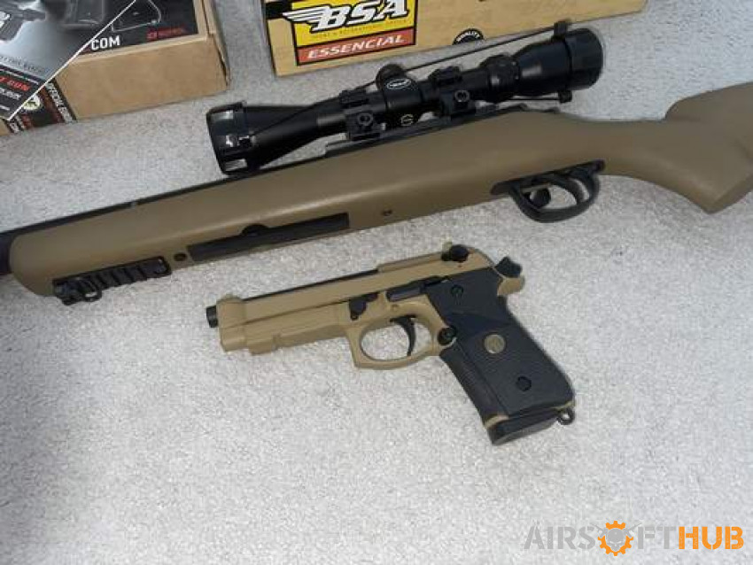 Custom VSR10 Sniper & WE M9A1 - Used airsoft equipment