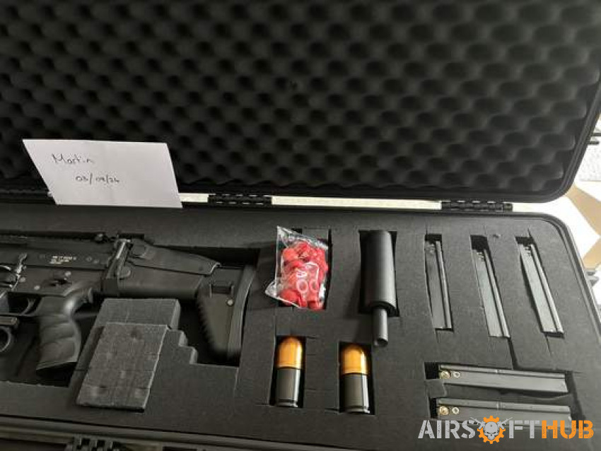 WE SCAR H with ARES UGL - Used airsoft equipment