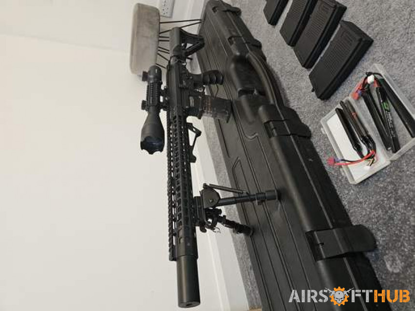 Highly modified G&G DMR 450fps - Used airsoft equipment