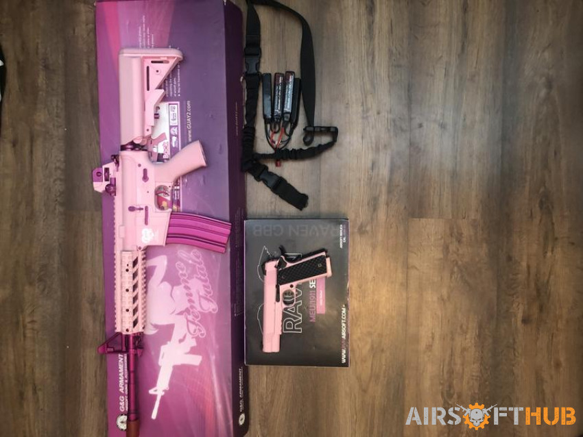 BINB G&G pink M4 And 1911 £140 - Used airsoft equipment