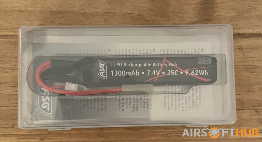 ASG 7.4v 1300mAh 25C Battery - Used airsoft equipment