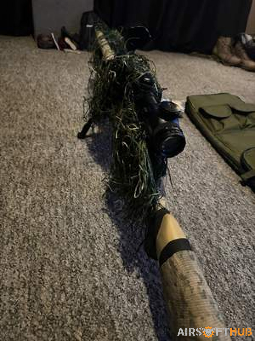 VSR-10 Sniper Rifle + Extras - Used airsoft equipment