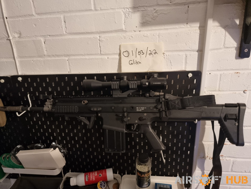 WE Scar H + upgrades + 3 mags - Used airsoft equipment