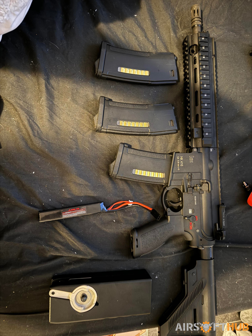 Hk416a5 with extras - Used airsoft equipment