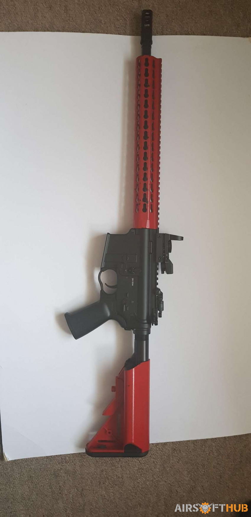 CYMA CM.068C M4 KeyMod Blk-Red - Airsoft Hub Buy & Sell Used Airsoft ...