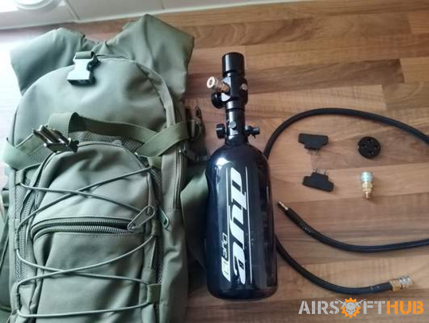 Tank, Line, Reg , bag, spares - Used airsoft equipment