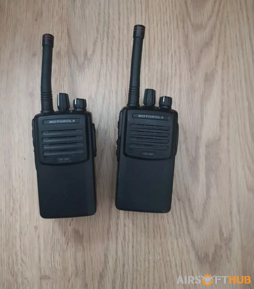 2 Motorola VX261 2 Way Radios - Used airsoft equipment