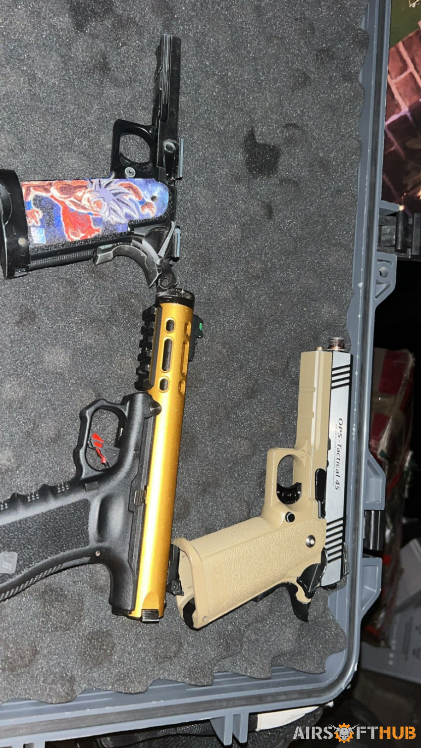 Pistols. We Galaxy and Glock - Used airsoft equipment