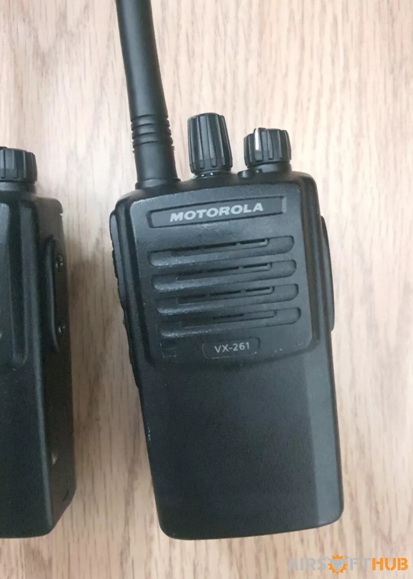 2 Motorola VX261 2 Way Radios - Used airsoft equipment