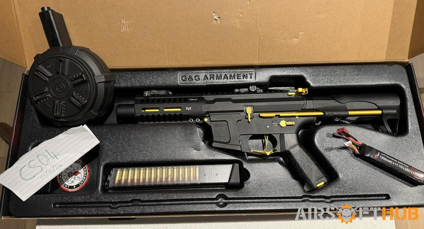 G&G ARP 9 Stealth Gold + Drum - Used airsoft equipment