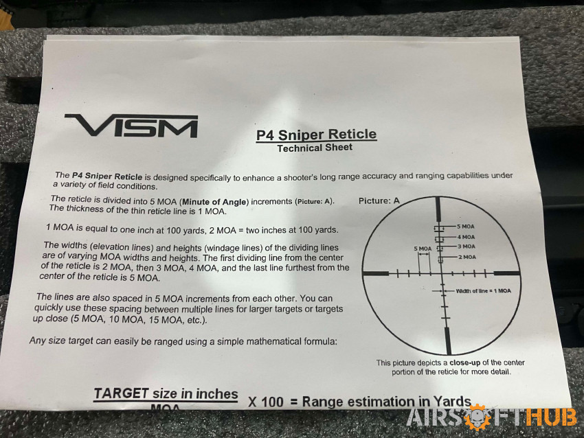 Vism ADO Scope - 3-9X42 - P4 - Used airsoft equipment