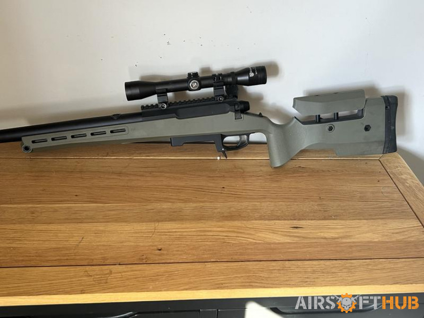 Tac41 sniper rifle with scope - Used airsoft equipment