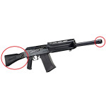 WTB Marui Saiga stock + muzzle - Used airsoft equipment