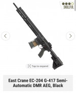 East Crane EC-204 G-417 SemiAu - Used airsoft equipment