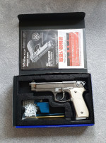 WA BERETTA M92FS SILVER PISTOL - Used airsoft equipment