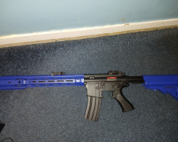 Two Tone Blue Airsoft M4 AEG - Used airsoft equipment