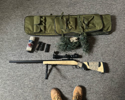 VSR-10 Sniper Rifle + Extras - Used airsoft equipment
