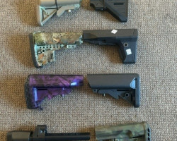 Different airsoft Stocks - Used airsoft equipment