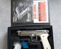 WA BERETTA M92FS SILVER PISTOL - Used airsoft equipment