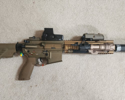 E&C HK416A5 Dark Earth w/ atta - Used airsoft equipment