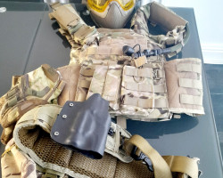 Full load out plate + helmet - Used airsoft equipment