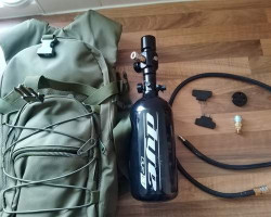 Tank, Line, Reg , bag, spares - Used airsoft equipment